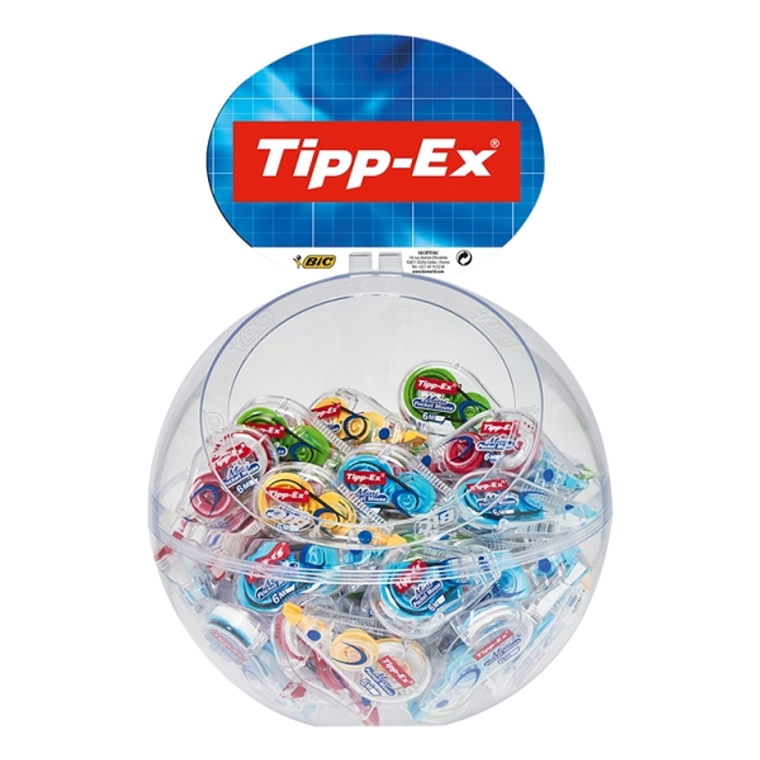 Tipp-Ex Mini Pocket Mouse Fashion Expositor con 40 Cintas Correctoras 5mm x 6m - Resistente - Escritura Instantanea 1