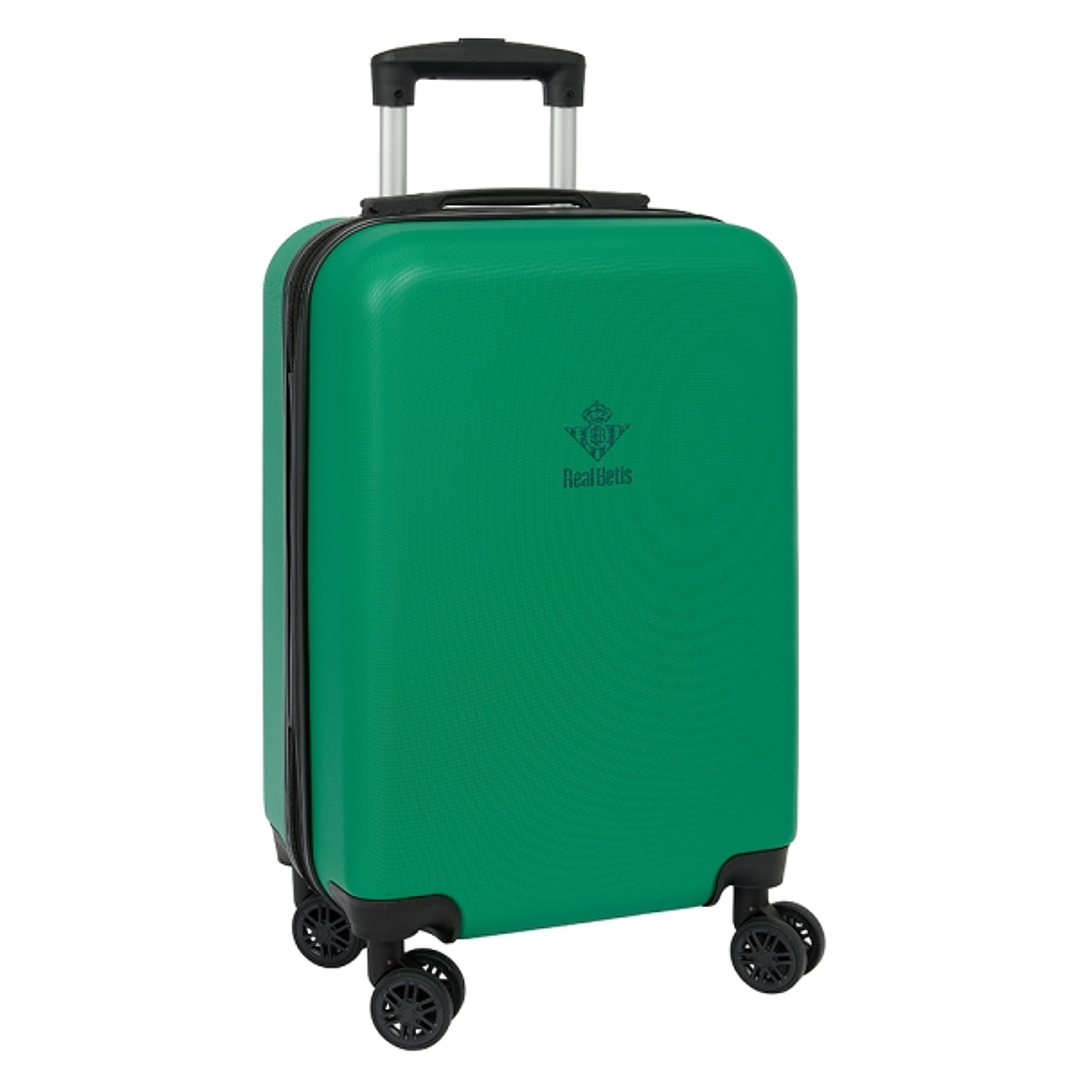 Safta Real Betis Balompie Maleta Trolley de Cabina 20 - Cierre con Candado - Interior Forrado - Bolsillo de Red - Ruedas 360º - Asa Extensible - Mate 1