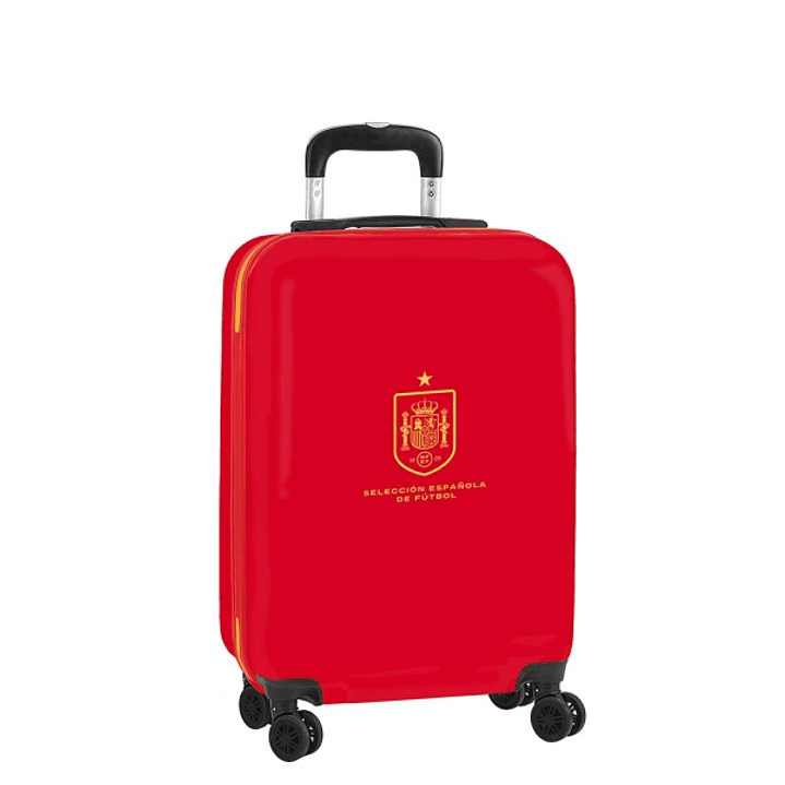 Safta Seleccion Española de Futbol Maleta Trolley de Cabina 20 - Cierre con Candado - Panel con Cremallera - Cintas con PVC - Asa Flexible PVC - 40.1 1