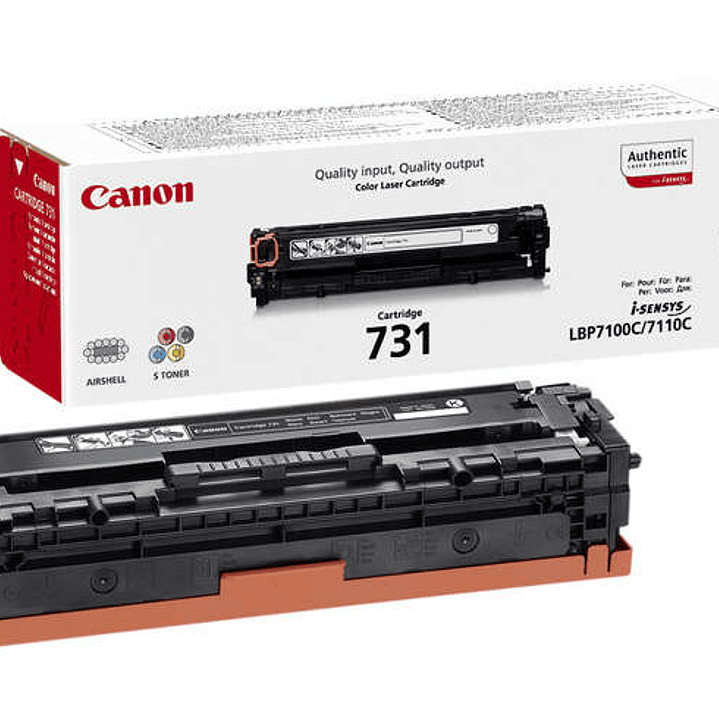 Canon 731 Negro Cartucho de Toner Original - 6272B002 1