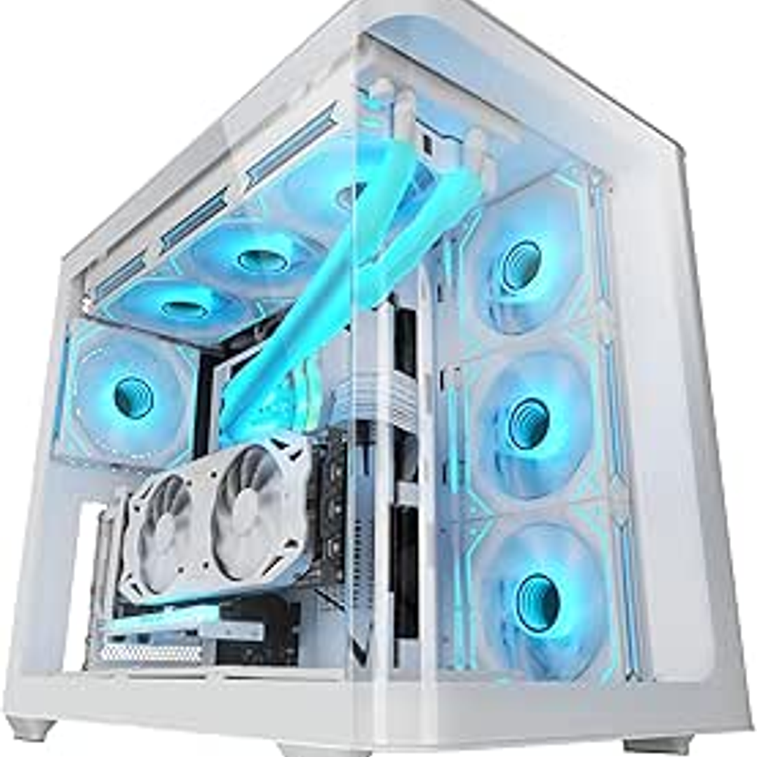 Mars Gaming MC-FUSION Caja Torre ATX - Cristal Templado Curvo Continuo - Soporta Refrigeracion Liquida - Capacidad hasta 10 Ventiladores - 7 Ranuras d 1