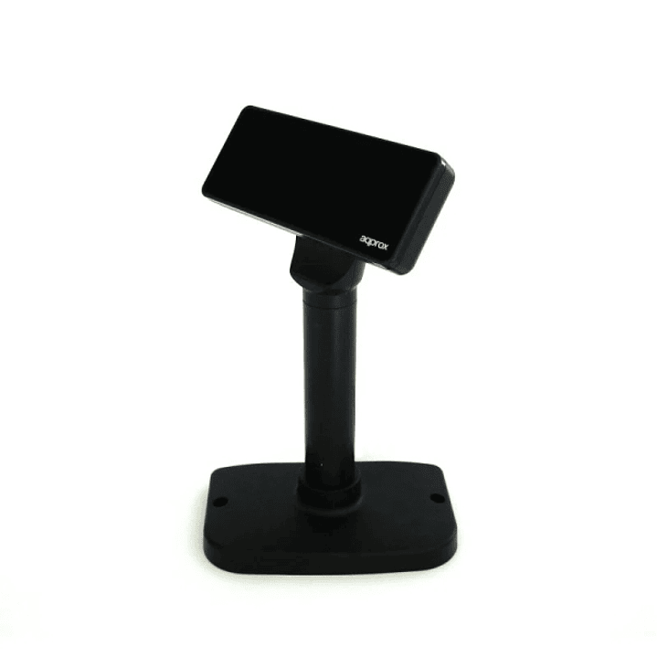 Approx Visor de Cliente VFD para TPV - Alfanumerico Fluorescente - 20 Caracteres y 2 Lineas - 3 Alturas y Rotacion 355º - Color Negro 1