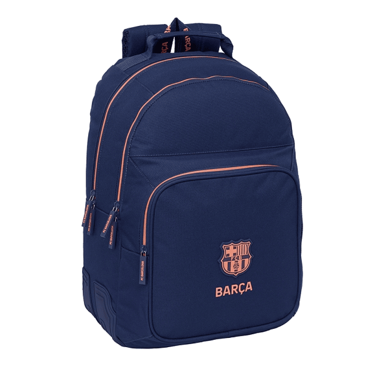 Safta F.C.Barcelona 2ª Equipacion Mochila con 2 Compartimentos - Antirozaduras - Adaptable a Carro - Portabotellas - Tirador Doble - Hombreras Ergonom 1