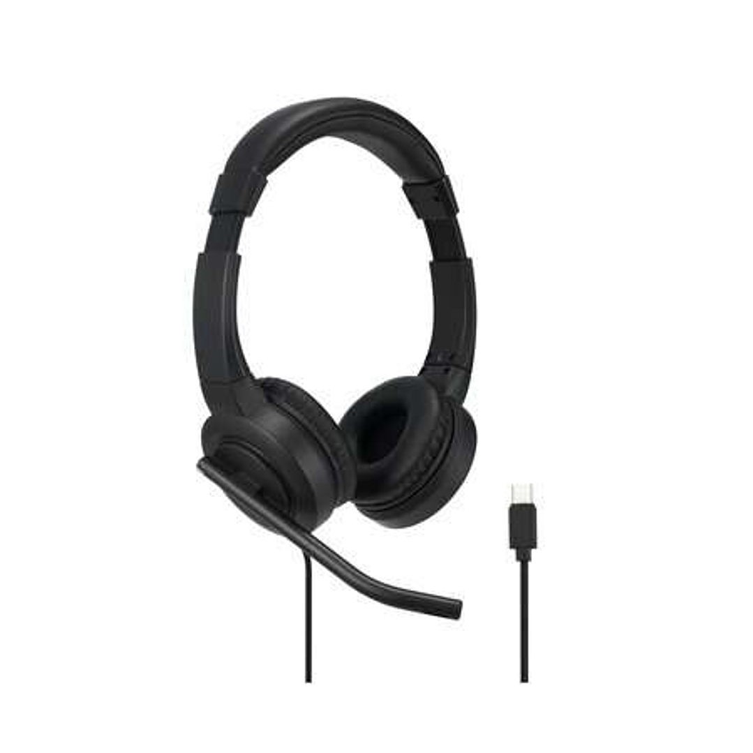 Kensington H1000 Auriculares con Microfono USB-C - Diadema Ajustable - Almohadillas Acolchadas - Controles en Cable - Cable Trenzado de 1.80m - Color  1