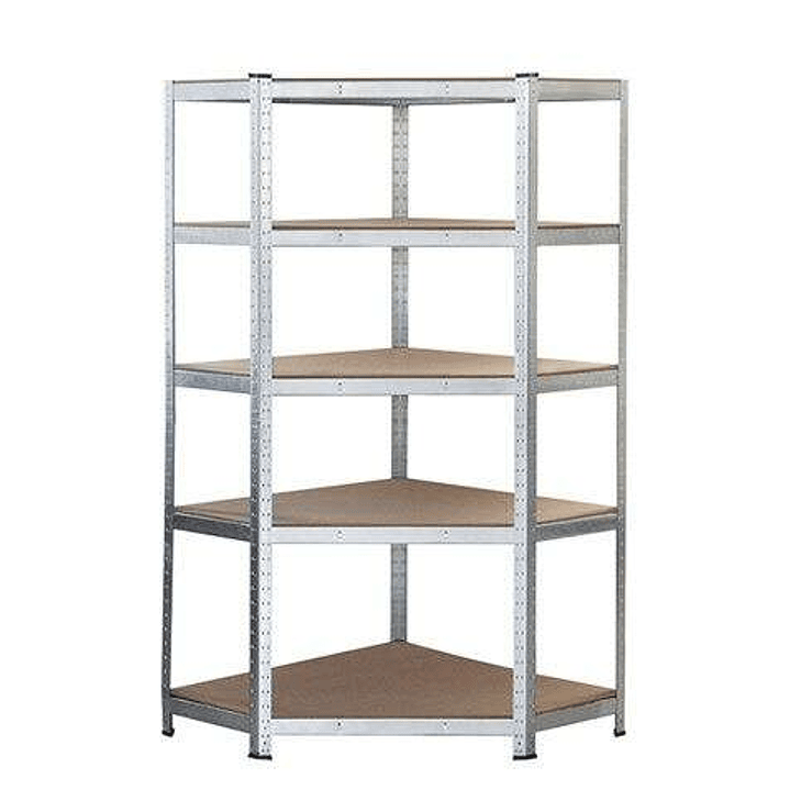 Blim Estanteria Galvanizada - 180x90x40x90cm - 5 Baldas Ajustables - Soporte 175kg por Balda - Espesor Acero 0.62mm - Espesor Estantes de Madera MDF 4 1