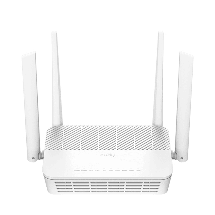 Cudy Router WiFi 6 Mesh Gigabit Dual Band AX3000 - Velocidad hasta 1000Mbps - 5 Puertos - 4 Antenas Fijas de 5dBi - Tecnologia MU-MIMO - Color Blanco 1