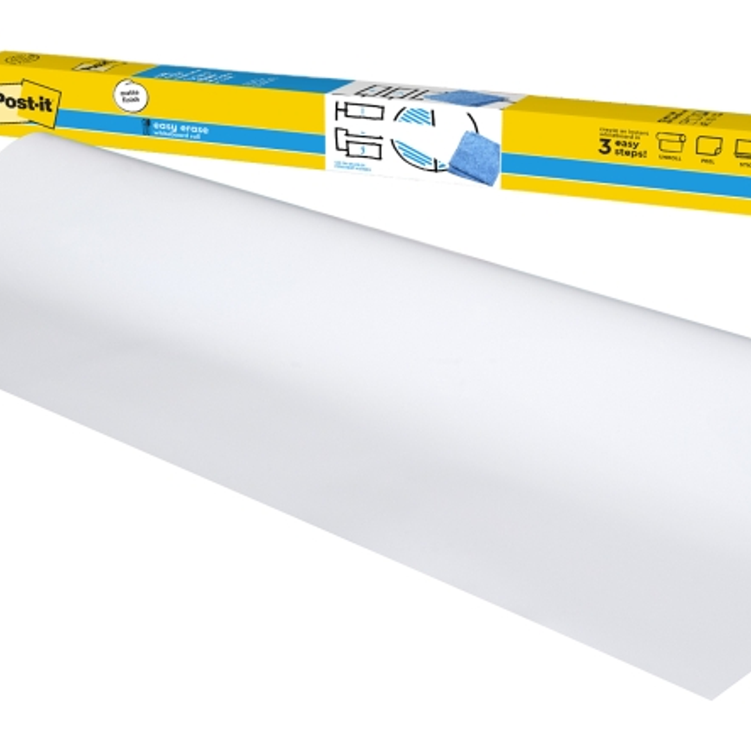Post-It Easy Erase Pizarra Adhesiva - Forma Rectangular - 60.9Cmx91.4cm - Color Blanco 1