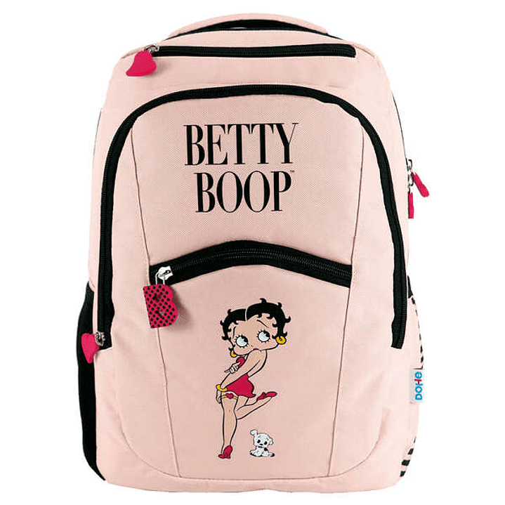 Dohe Mochila Grande de Betty Boop - Fabricada en Poliester - Compartimento Acolchado para Portatil - Bolsillos Delanteros y Laterales - Tirantes Refor 1