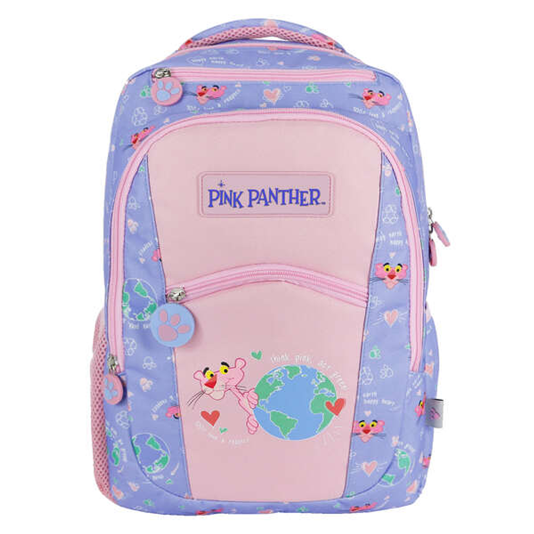 Dohe Mochila Grande Pink Panther - Fabricada en Poliester Resistente - Compartimento Principal con Bolsillo Acolchado - Bolsillos Delanteros y Lateral 1