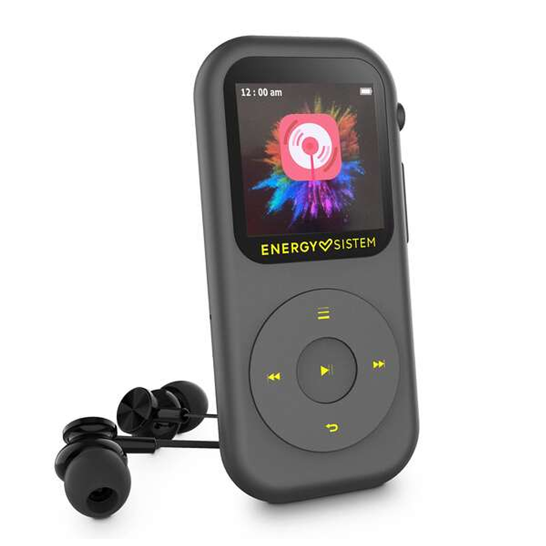 Energy Sistem Reproductor MP4 Handy - 16GB - Bluetooth - Radio FM Integrada - MicroSD 128GB - Color Gris 1