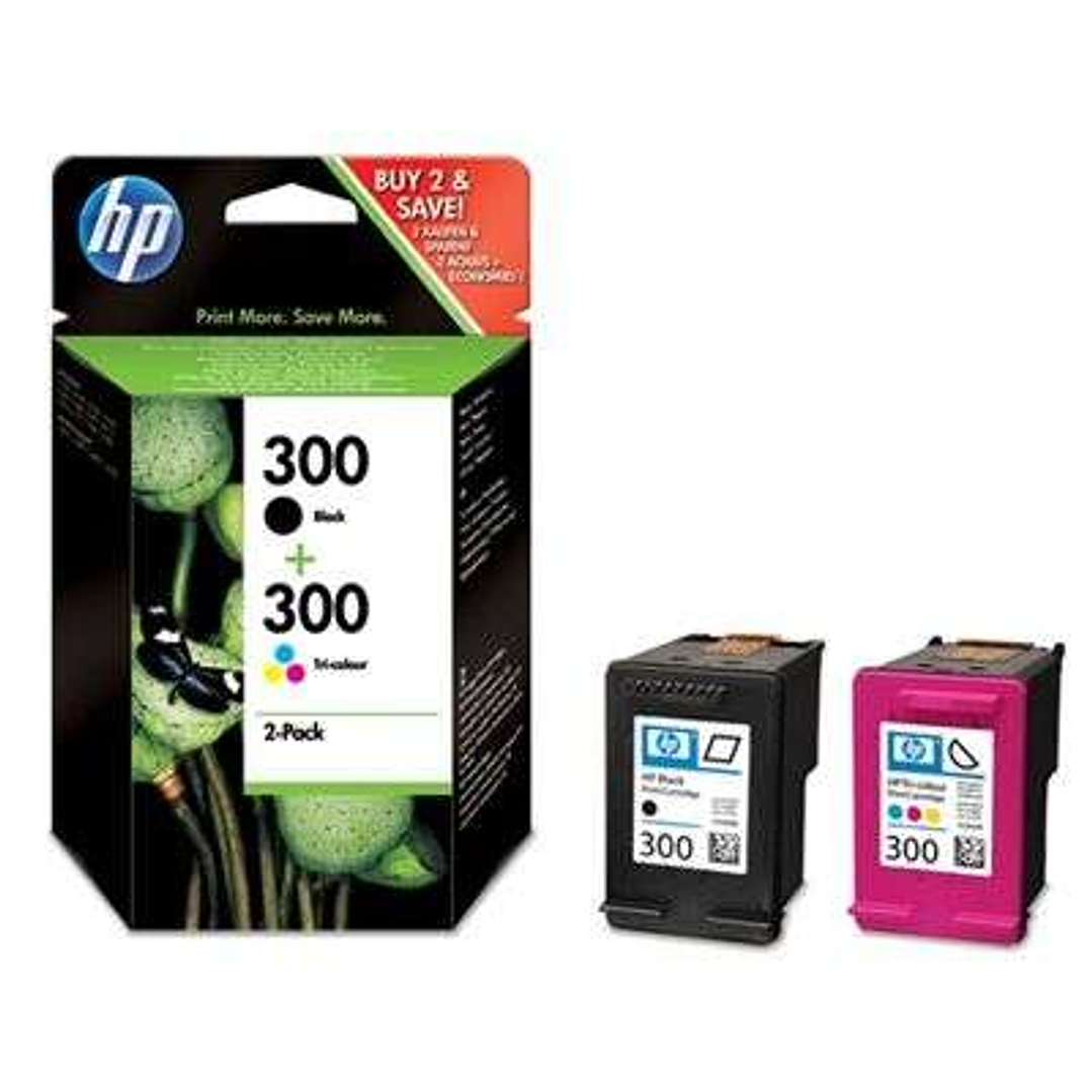 HP 300/901 Negro + Color Pack de 2 Cartuchos de Tinta Originales - CN637EE/SD519AE 1