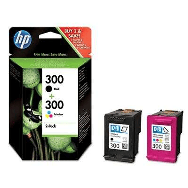 HP 300/901 Negro + Color Pack de 2 Cartuchos de Tinta Originales - CN637EE/SD519AE 1