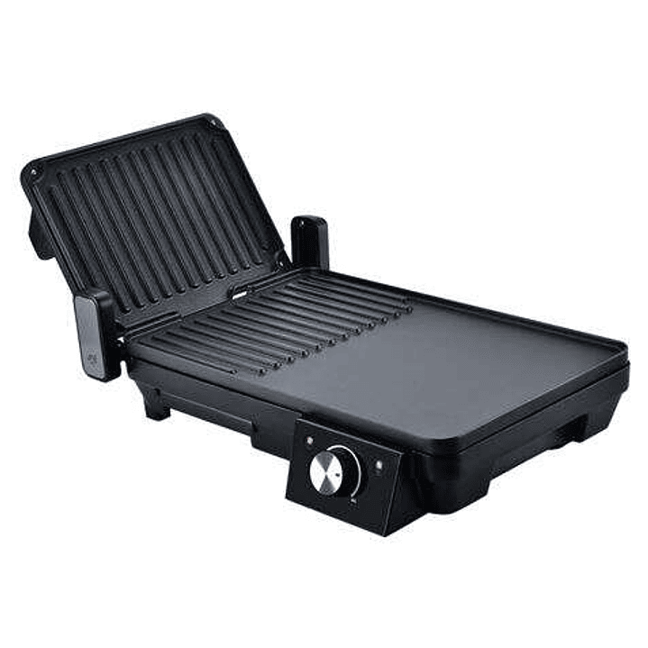 Muvip Sandwichera + Plancha Asar 2000W - Apertura hasta 180º - Placas Grill + Lisa -  Selector de Temperatura - Placa Superior Basculante - Asa Tacto  1