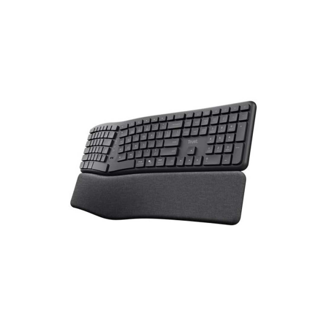 Trust Keyra Teclado Inalambrico Bluetooth - Multidispositivo - Teclas Ergonomicas y Silenciosas - Coloe Negro 1