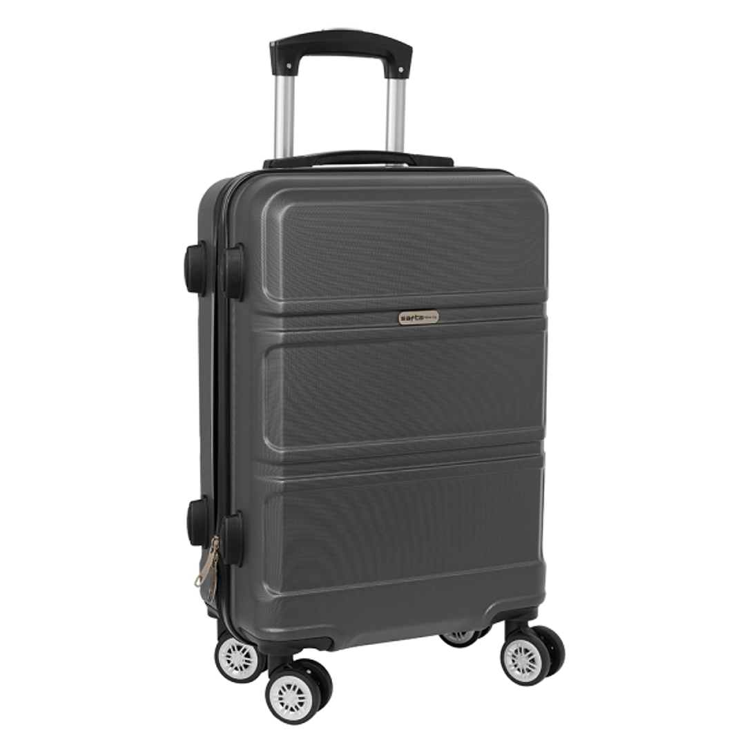 Safta Travel Maleta Trolley de Cabina 20 - Cierre con Candado - Interior Forrado - Cintas con PVC - Ruedas Giratorias - Asa Extensible - 40.1 L - 345 1