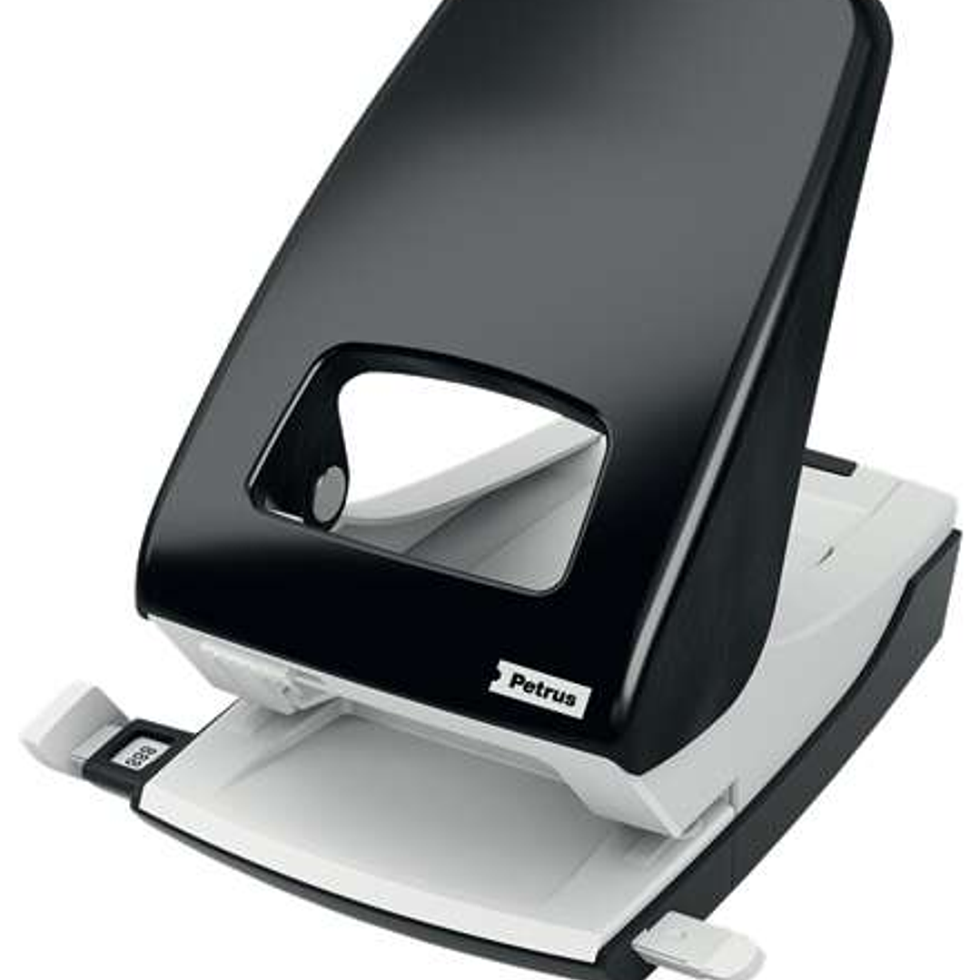 Petrus 95 Taladro Perforador Metalico - Hasta 40 Hojas - Marcas de Formato - Facil Vaciado - Punzones 5.5mm 1