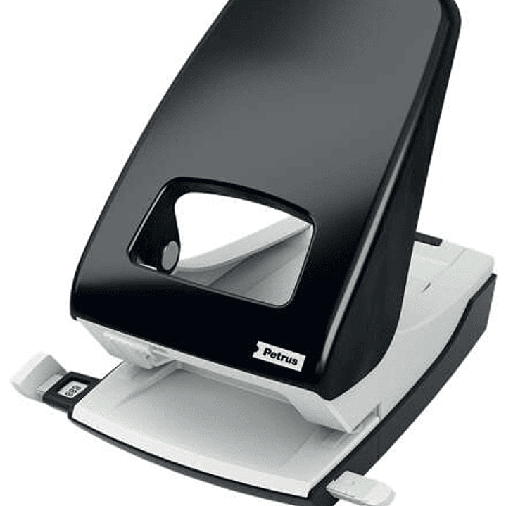 Petrus 95 Taladro Perforador Metalico - Hasta 40 Hojas - Marcas de Formato - Facil Vaciado - Punzones 5.5mm 1