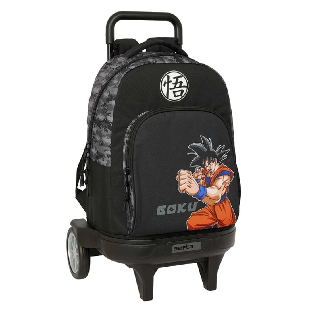 Safta Dragon Ball Mochila con Carro - Extraible - Bolsillo Frontal - Portabotellas - Tirador Doble - Hombreras Acolchadas - Tarjeta ID - Ruedas Antivi 1