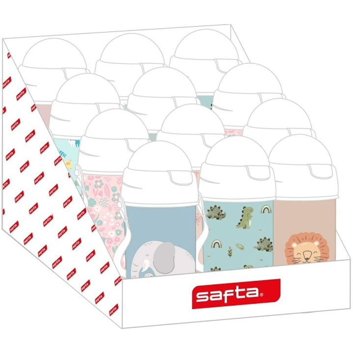 Safta Expositor con 12 Botellas - PVC sin BPA - 315x195x235mm - Colores Surtidos 1