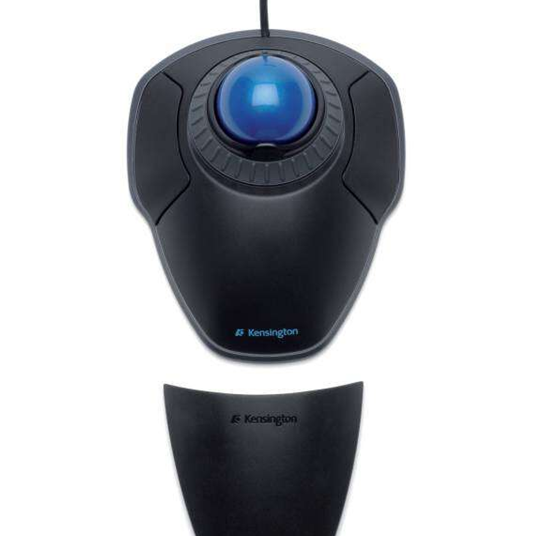 Kensington Trackball Orbit con Anillo de Desplazamiento - Bola de 40mm - Personalizacion de Botones - Precision Optica - Reposamuñecas Extraible - Neg 1