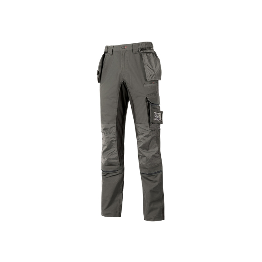 Upower Race Pantalon de Alta Calidad - Talla 58 - Multiples Bolsillos Desmontables, Paneles Elasticos, Resistente al Desgaste, Elementos Reflectantes, 1