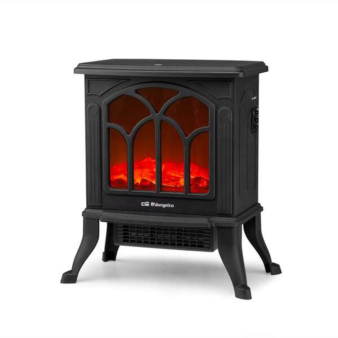 Orbegozo CM 9020 Chimenea Electrica Elegance - Efecto Fuego Real - Calefactor Ceramico - Termostato Regulable - Diseño Tradicional 1