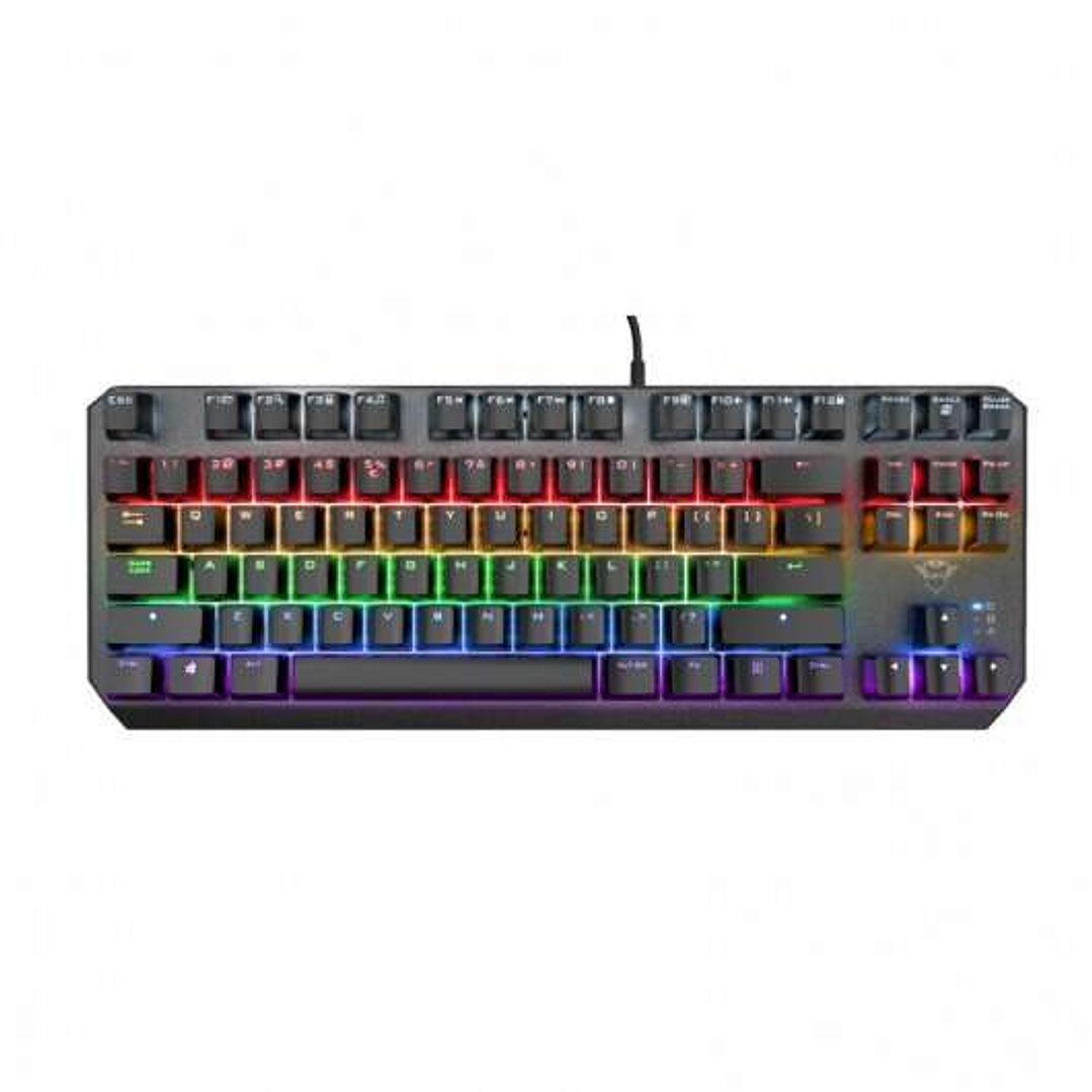 Trust Gaming GXT 834 Callaz TKL Teclado Mecanico USB - Teclas Red - Antighosting - Iluminacion RGB - Cable de 1.80m 1