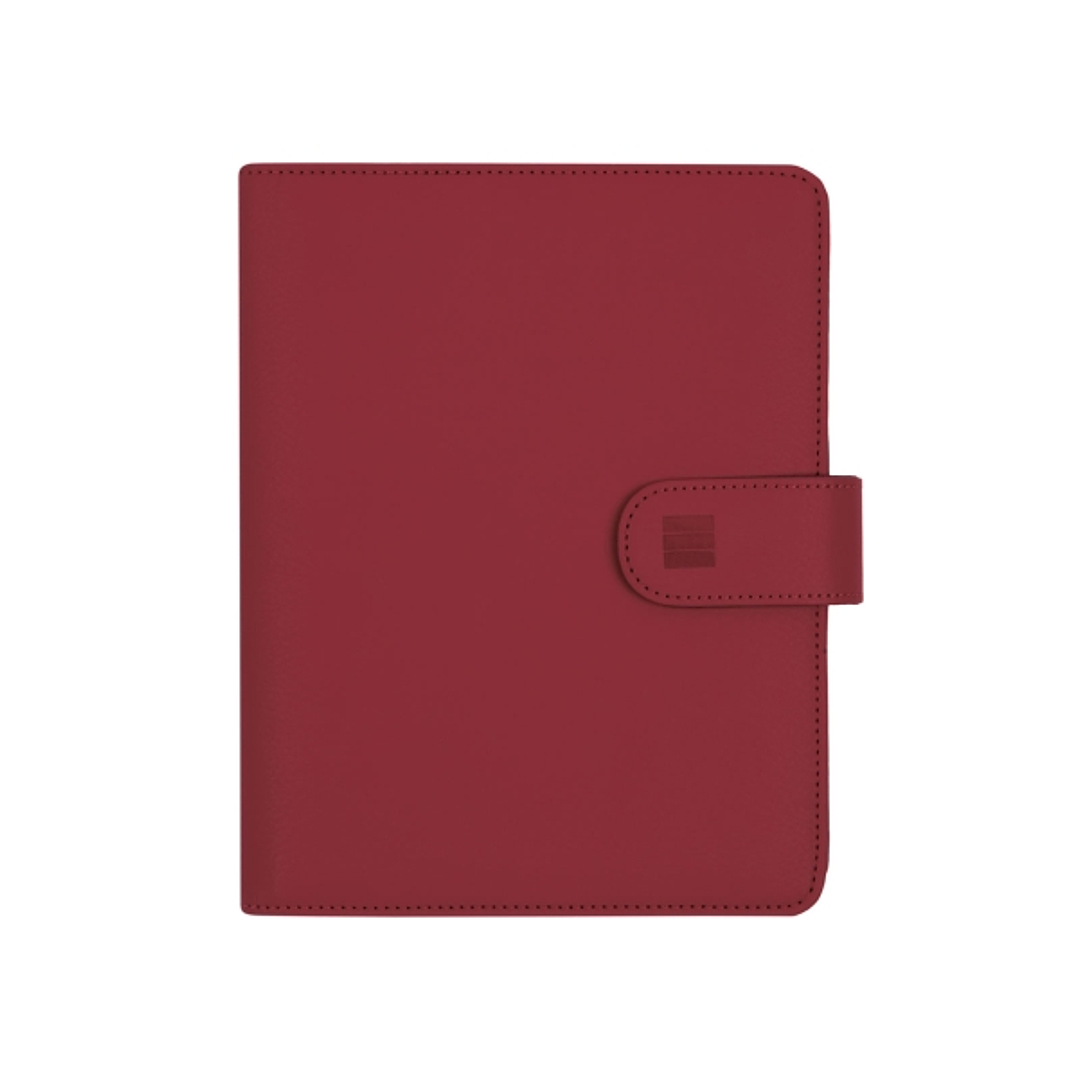 Finocam Open Troya Agenda Organizador - Anual 2026 - Formato 500 - 165x40x210mm - Semana Vista en Vertical - Color Burdeos 1