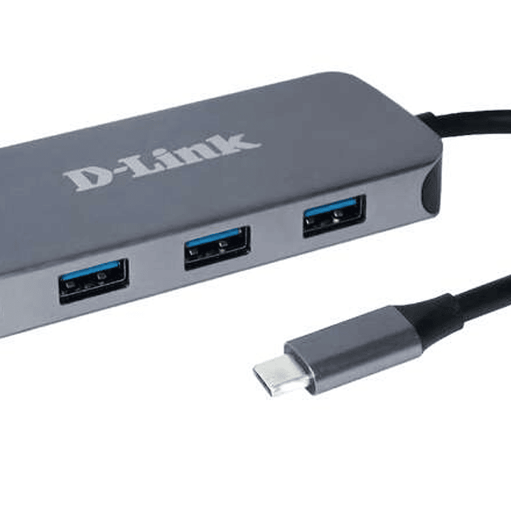 D-Link Hub USB-C con  3x USB 3.0, 1x  USB-C, 1x HDMI 4K, 1x RJ45 1