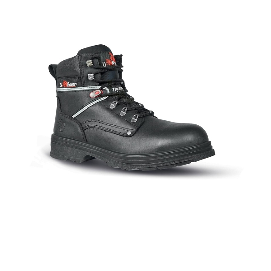 Upower Performance S Botines de Seguridad - Talla 47 - Empeine Piel Hidrofugo, Puntal Composite, Antiperforacion, Suela Antideslizante, Interior Trans 1