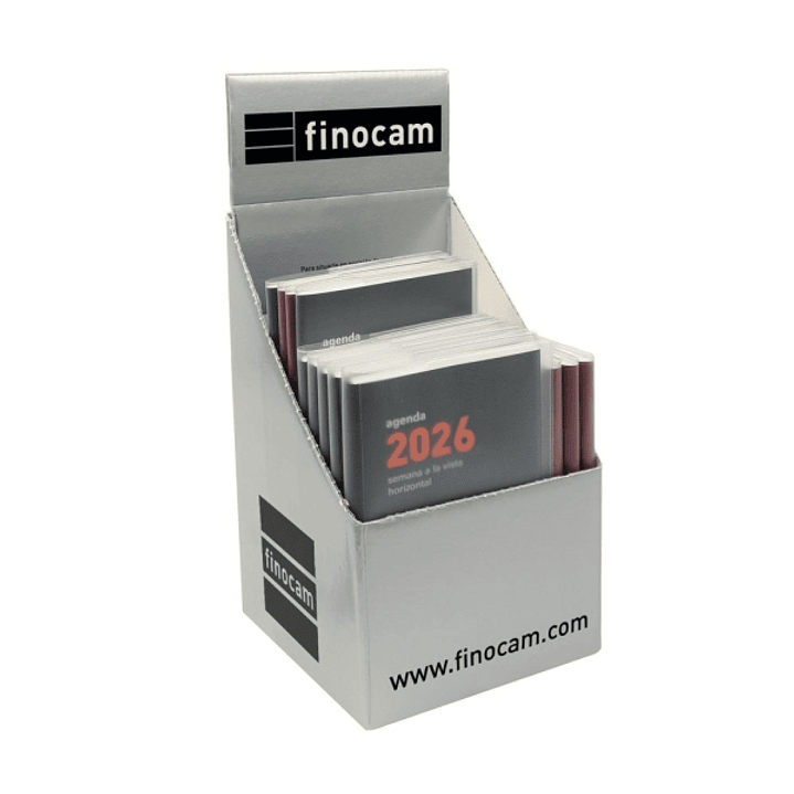 Finocam Expositor con 12 Agendas Planas Min/Coctel Surtidas - Anual 2026 - Color Surtidos 1