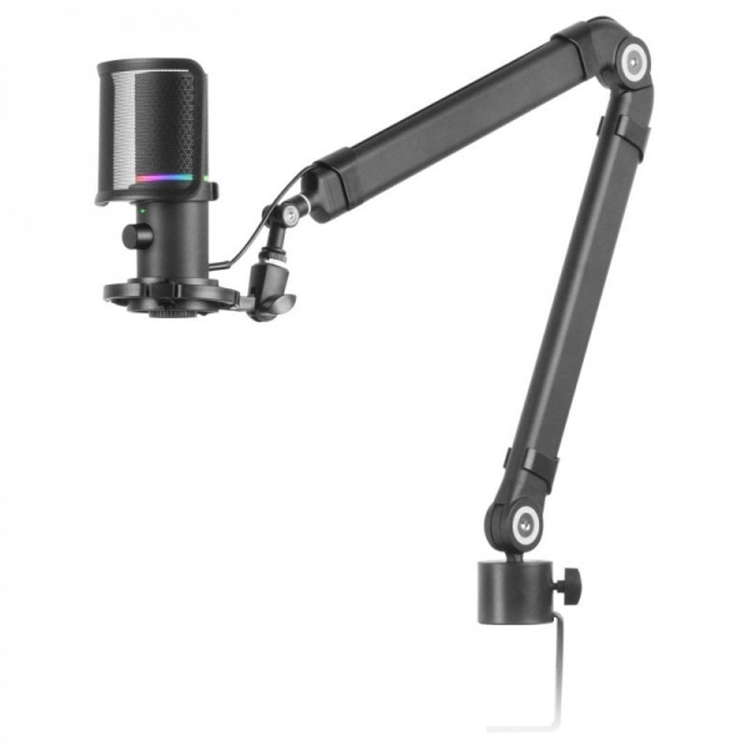 Mars Gaming MMIC-XT Microfono Personalizable - Modos Cardioide y Reduccion de Ruido - Brazo Regulable - Filtro Pop - Iluminacion ARGB - USB/3.5mm - Co 1