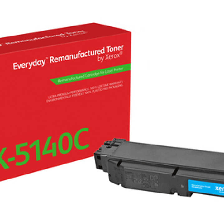 Xerox Everyday Kyocera TK5140 Cyan Cartucho de Toner Remanufacturado - Reemplaza 1T02NRCNL0/TK5140C 1