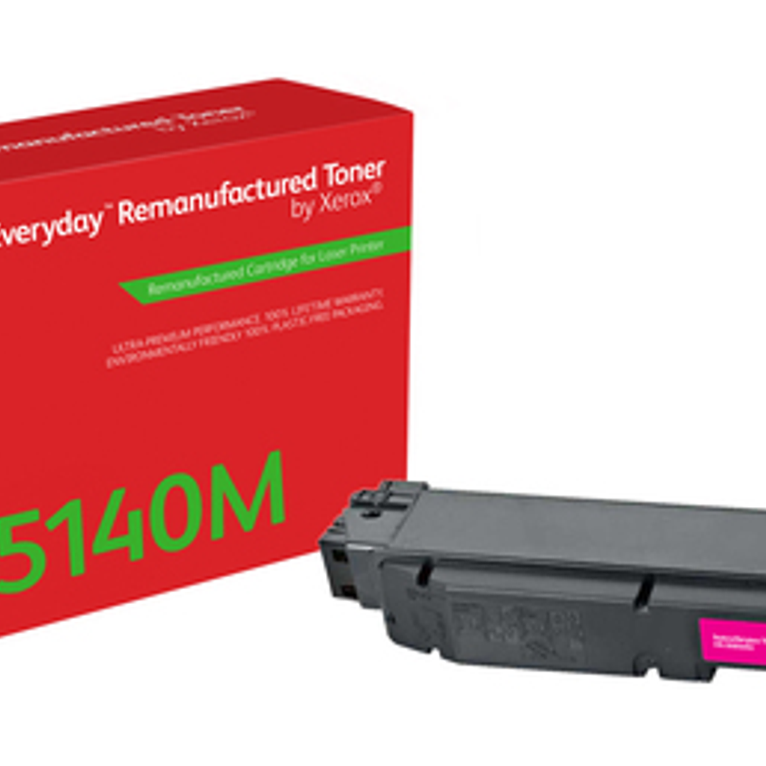 Xerox Everyday Kyocera TK5140 Magenta Cartucho de Toner Remanufacturado - Reemplaza 1T02NRBNL0/TK5140M 1