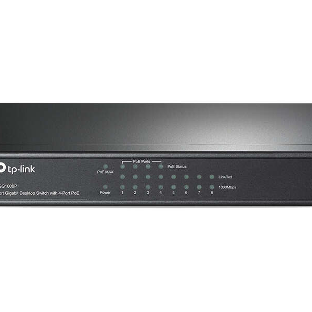 TP-Link Switch de Sobremesa - 8 Puertos Gigabit con 4 Puertos PoE 1