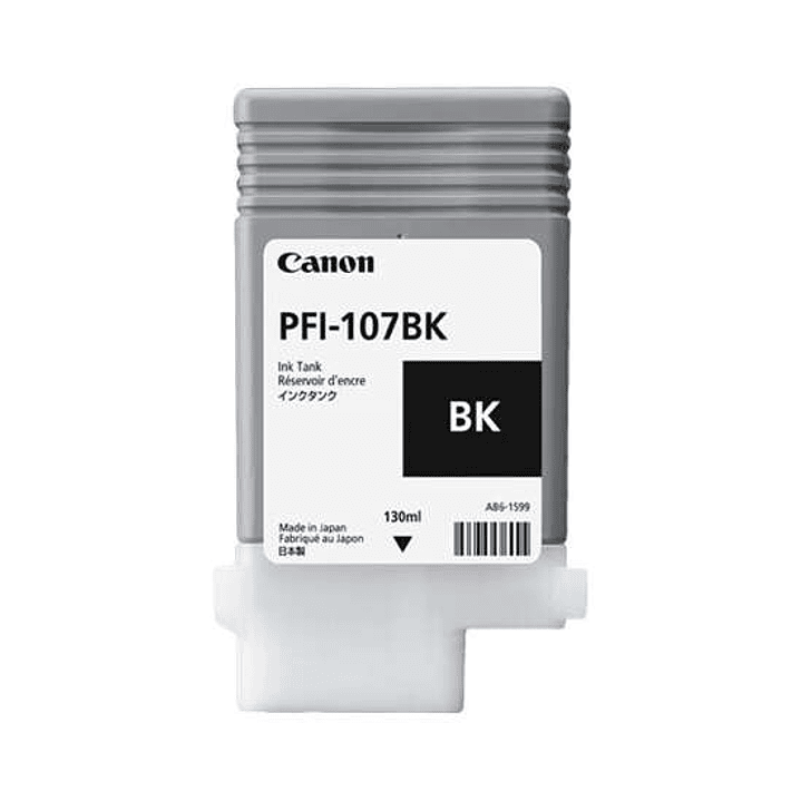 Canon PFI107 Negro Cartucho de Tinta Original - PFI107BK/6705B001 1