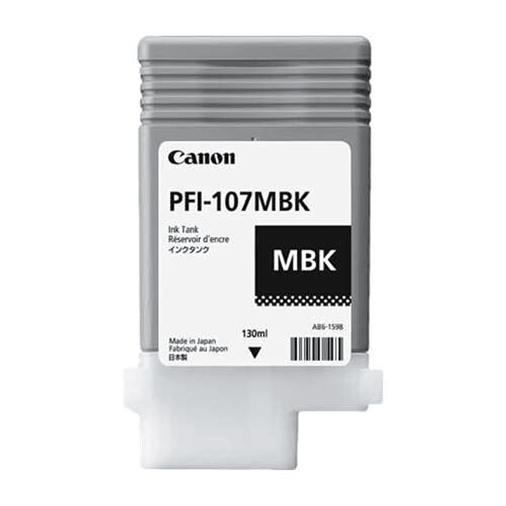 Canon PFI107 Negro Mate Cartucho de Tinta Original - PFI107MBK/6704B001 1