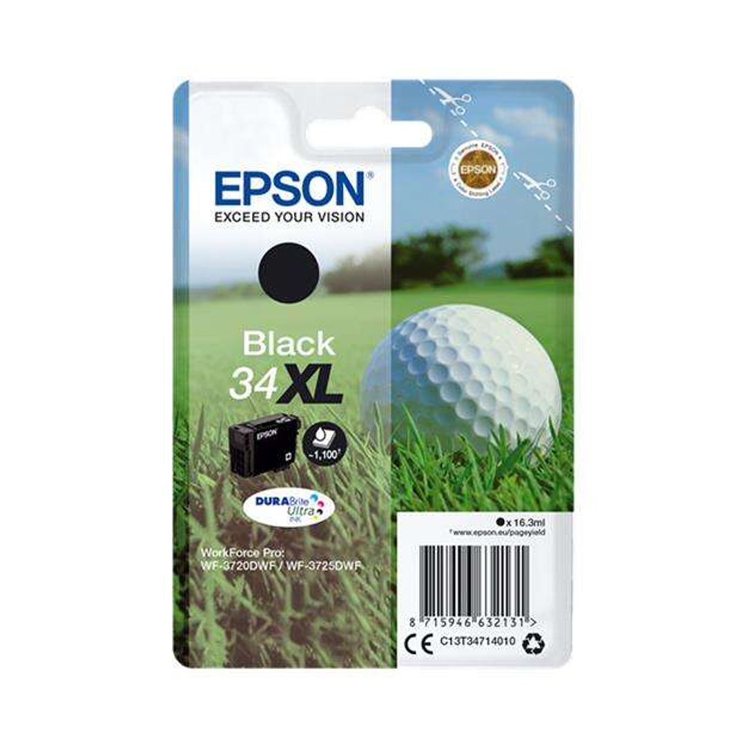 Epson T3471 (34XL) Negro Cartucho de Tinta Original - C13T34714010 1