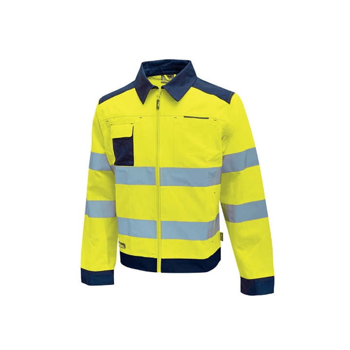 Upower Gleam Chaqueta Funcional con Bolsillos Multifuncionales - Talla XL - Portatarjetas Retractil, Rayas Reflectantes, Triple Costuras, Proteccion D 1
