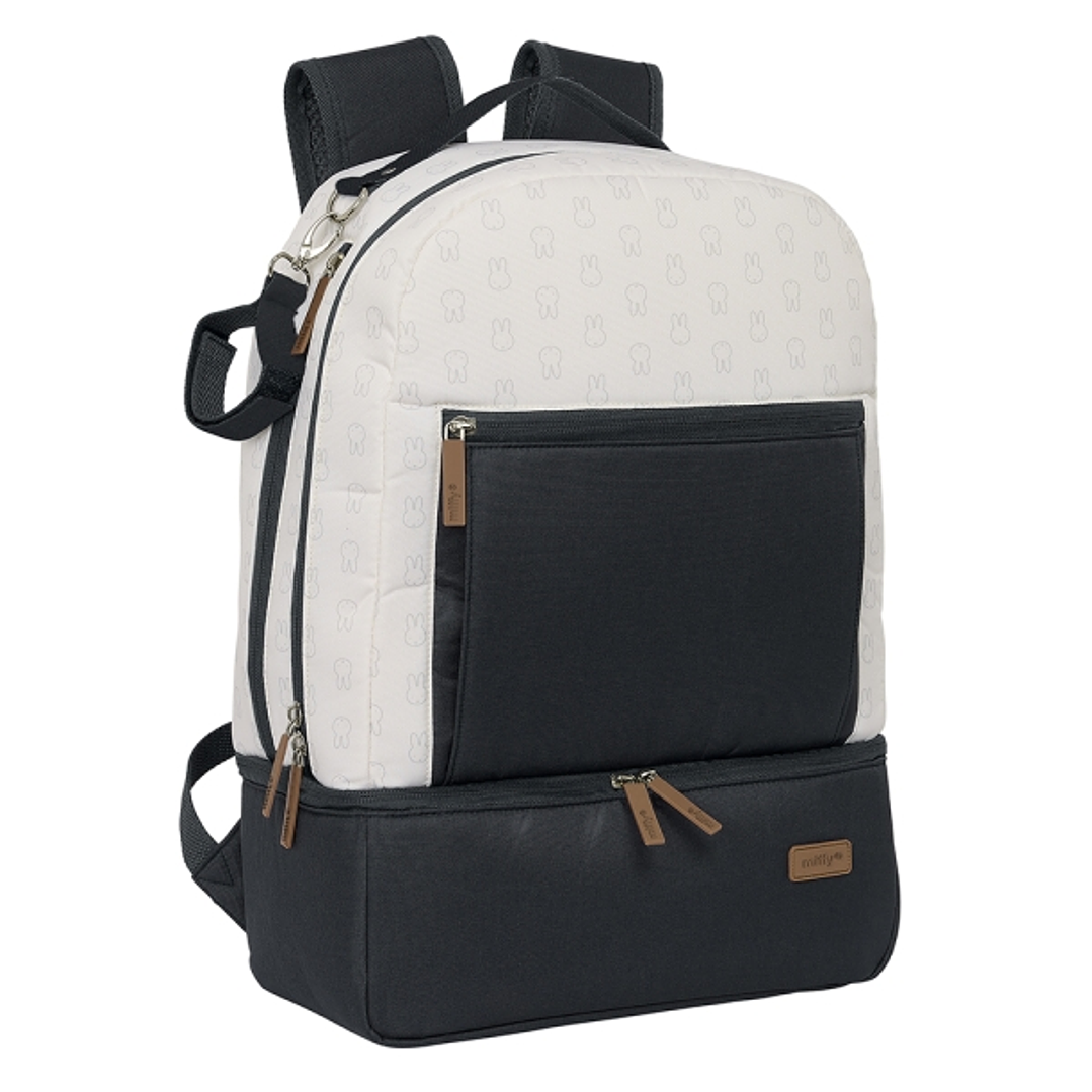 Safta Miffy Mum Moon Mochila para Carrito Bebe de 19.4L - Compartimento Amplio - Cremallera Doble - Bolsillo Frontal - Bolsillo Termo - Bolsillo Later 1