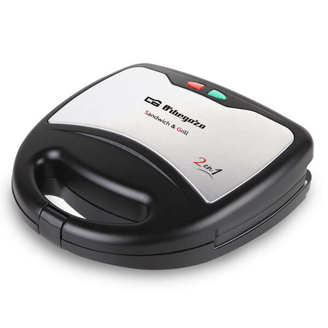 Orbegozo SW 7250 Sandwichera Multifuncion 2 en 1 - Placas Intercambiables - Antiadherente - Proteccion contra Sobrecalentamiento - Base Antideslizante 1