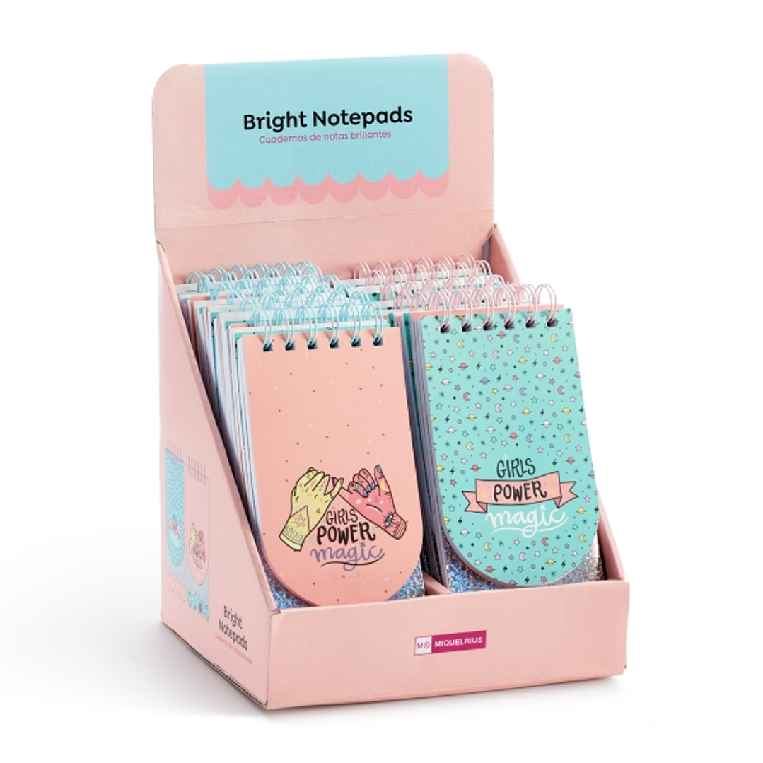 Miquel Rius Back2Fun Expositor con 12 Cuadernos de Notas con Espiral Wire-O - 80 Hojas Lisas de Papel 80 g/m2 - Cubiertas con Detalles Iridiscentes 1