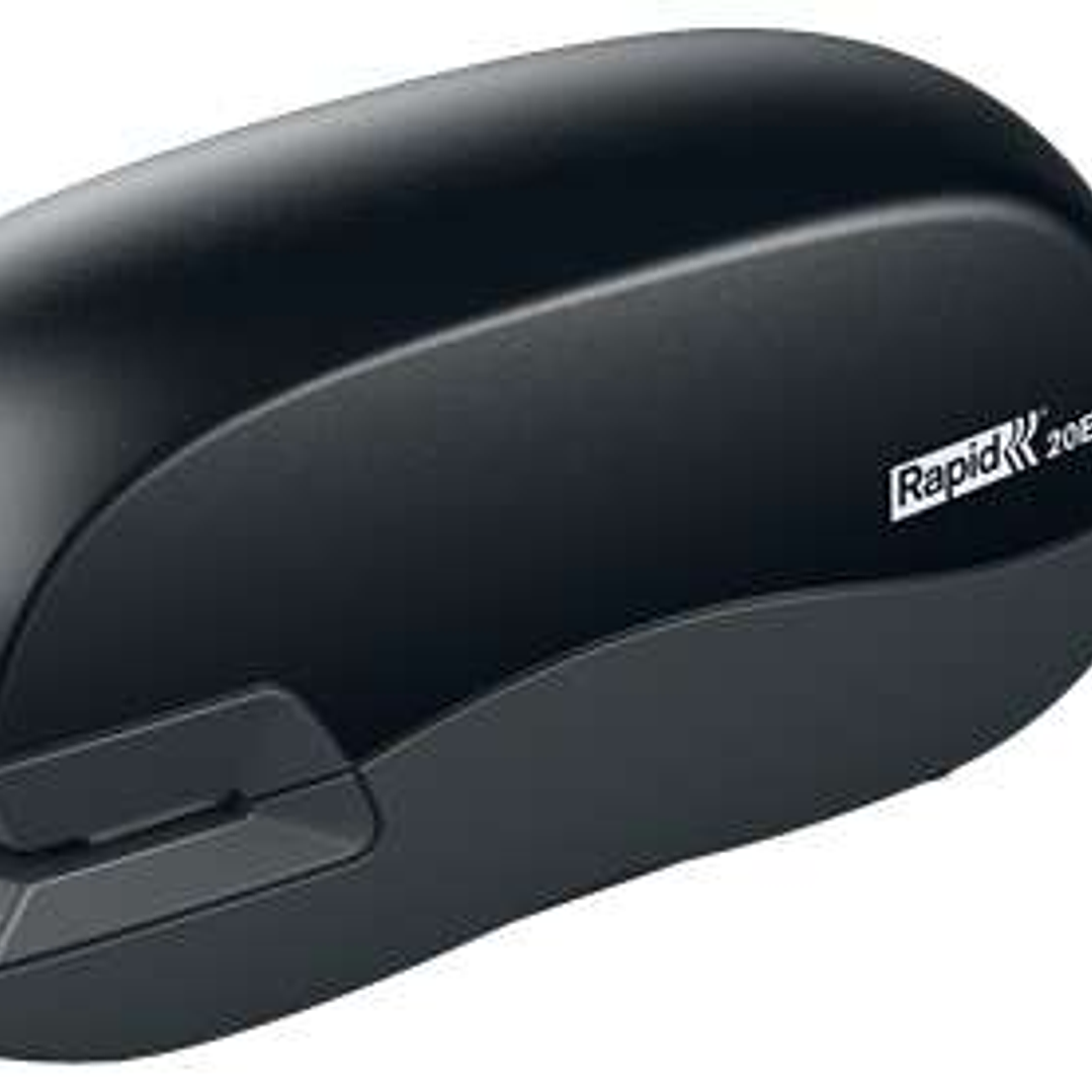 Rapid 20EX Fixativ Grapadora Electrica de Sobremesa - Hasta 20 Hojas - Utiliza Grapas 24/6 y 26/6 - Color Negro 1