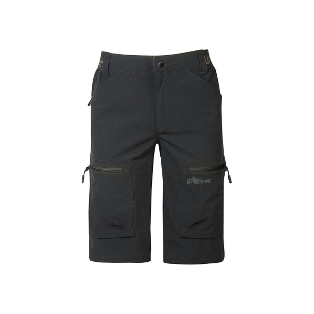 Upower Ares Bermudas de Trabajo con Corte Jogging - Talla L - Multibolsillos con Cremallera y Velcro, Proteccion Lumbar, Cinta Reflectante, Impermeabl 1