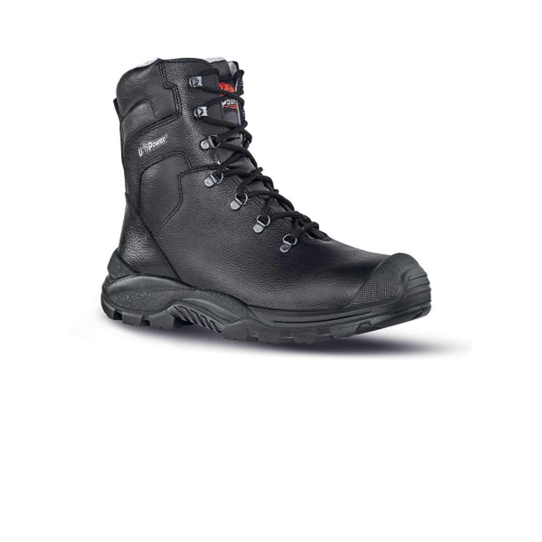 Upower Klever UK S Calzado de Seguridad Botines - Talla 46 - Empeine de Piel Lleno Flor, Hidrofugos, Toe-Tapa de Poliuretano, Forro de Lana Ecologica, 1