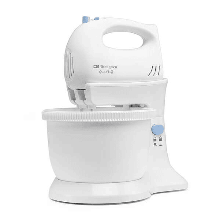 Orbegozo BA 4400 Amasadora Multifuncional - Potente y Versatil - Ideal para Pan Casero - 5 Velocidades y Funcion Turbo - Incluye 2 Mezcladores y 2 Var 1