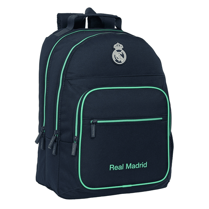 Safta Real Madrid 2ª Equipacion 25/26 Mochila con 2 Compartimentos - Adaptable a Carro - Portabotellas - 2 Compartimentos - Tirador Doble - 21.5L - 32 1