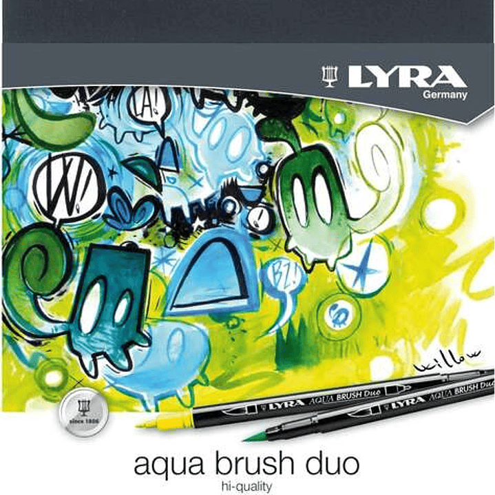 Lyra Aqua Brush Duo Pack de 36 Rotuladores de Doble Punta - Trazos 2 y 4mm - Tinta Base de Agua - Colores Surtidos 1