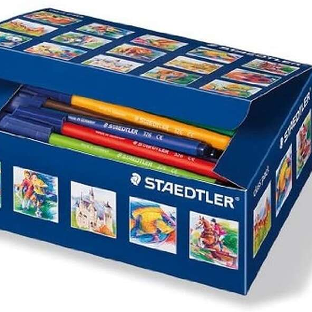 Staedtler Noris 326 Pack de 100 Rotuladores de Punta Fina - Trazo 1mm Aprox - Tinta Base de Agua - Colores Surtidos 1