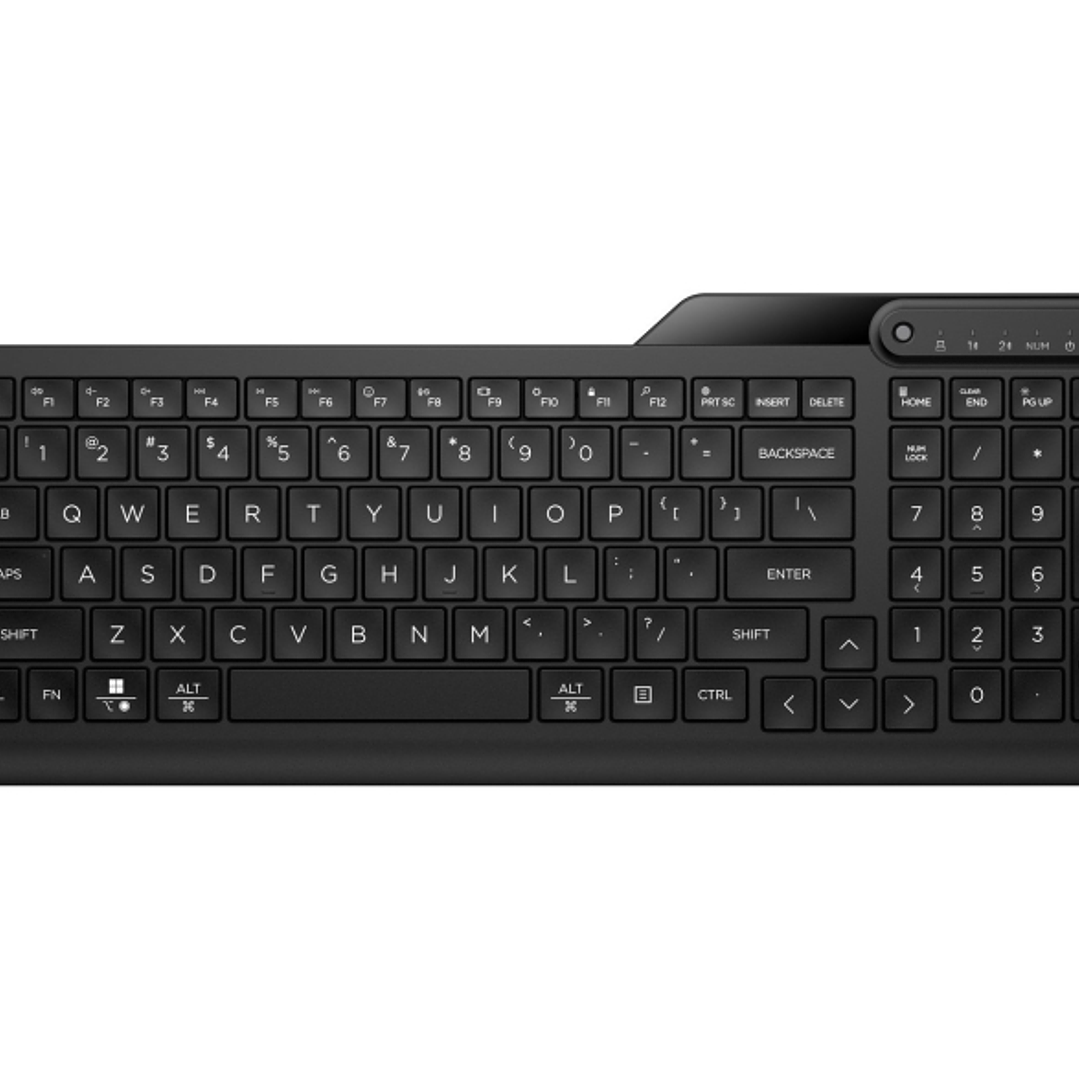 HP 475 Teclado Inalambrico Dual-Mode - Bluetooth 5.3 + 2.4GHz - Teclas Concavas de Perfil Bajo - hasta 12 Teclas Programables - Conecta hasta 8 Dispos 1
